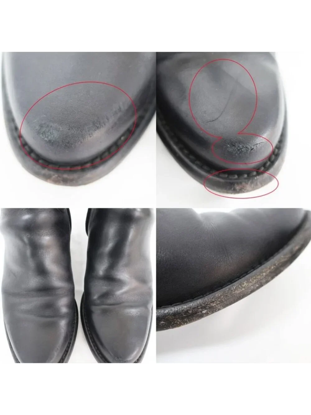 Louis Vuitton Boots Waist Side Line Black Short Leather - Picture 7 of 10